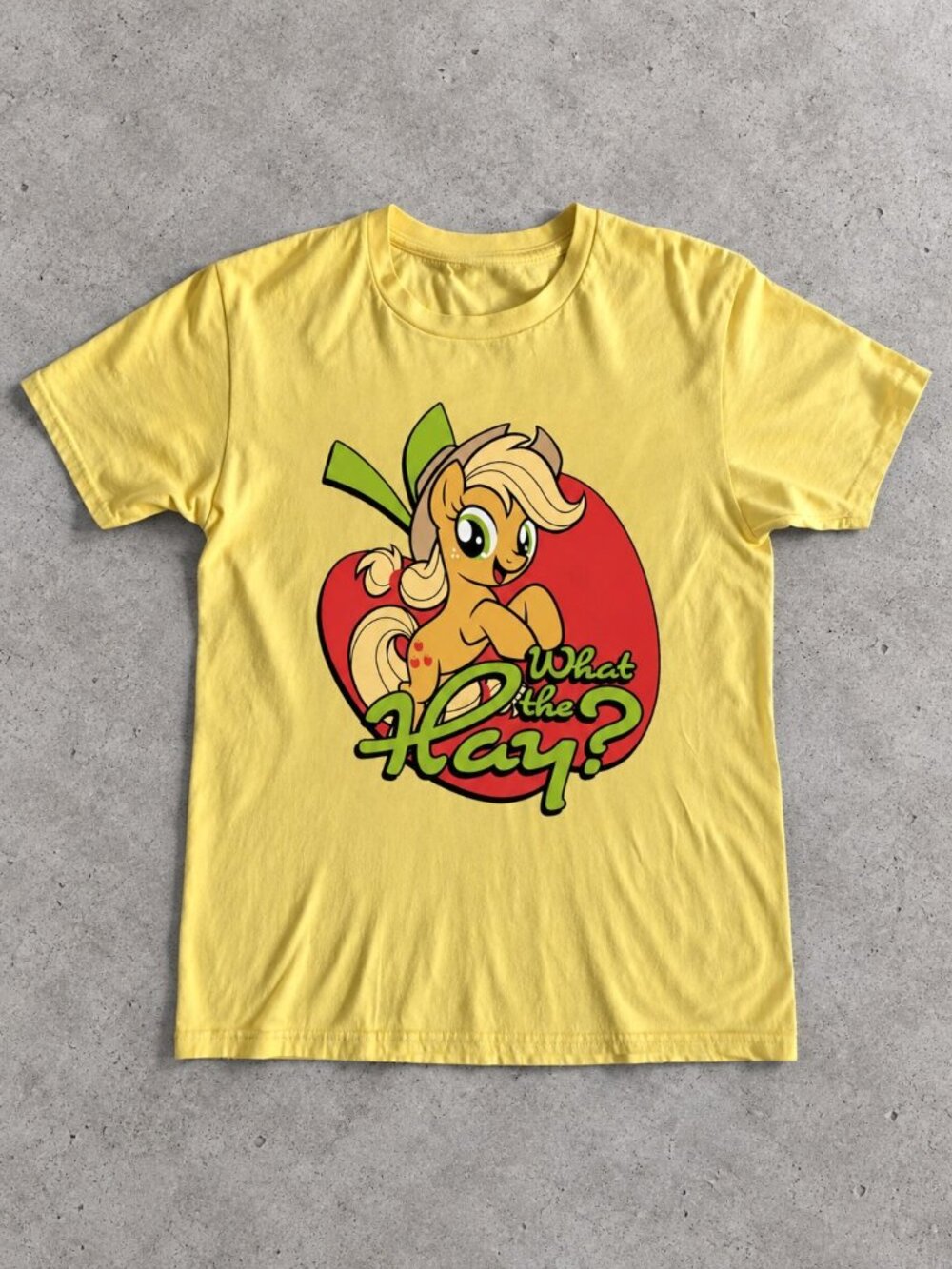 My Little Pony Applejack What the Hay Yellow Gildan T-Shirt